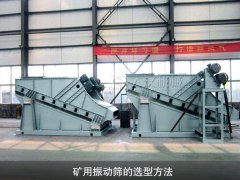 矿用振动筛的选型方法