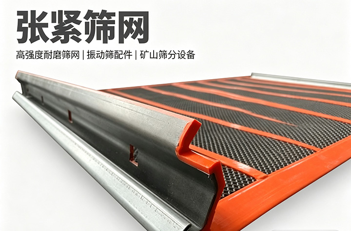 振动筛钩边张紧筛网实物图